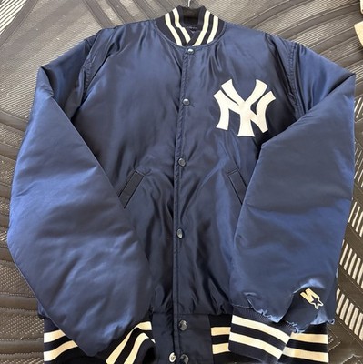 VINTAGE NEW YORK YANKEES STARTER SATIN BOMBER JACKET XL 80s 90s | eBay