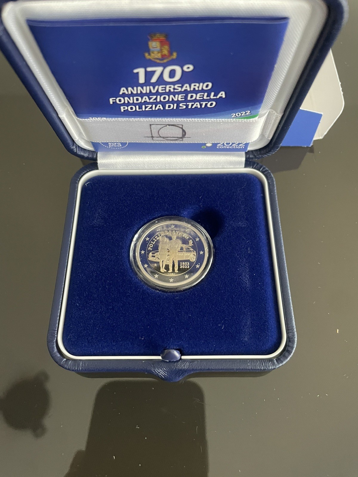 2 Euro Italie 2022 BE  170e Anniversaire Polizia di Stato Coffret Officiel Rare