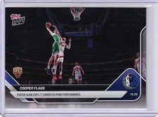 2025-26 Topps Now #28 Cooper Flagg RC Mavericks – First 20 Point Game Rookie