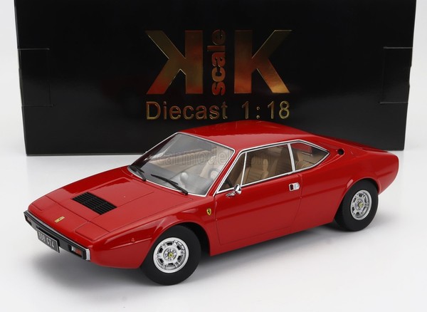 Kk 1/18 Ferrari Dino 308 GT4 1974 Rot Modellbau Statisches Modell Diecast-image