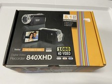 Vivitar DVR 840XHD Bundle Digital Video Recorder Palmcorder Black/Silver W/ Box
