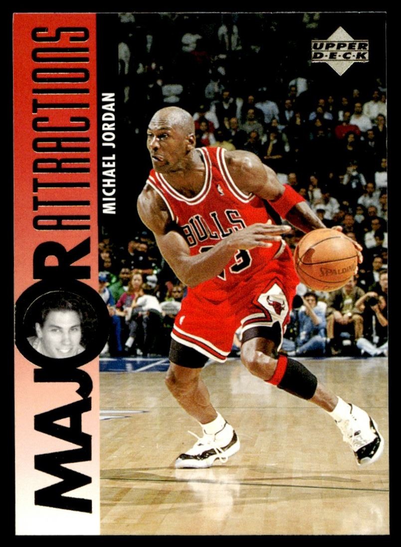 1995-96 Upper Deck Major Attractions Michael Jordan/David Hanson Bulls #337 C36