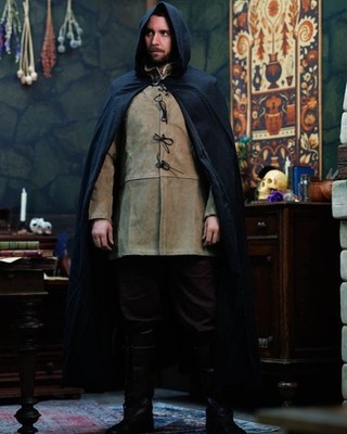 Mytholon Gora Umhang Baumwolle Schwarz Larp Mittelalter #29001
