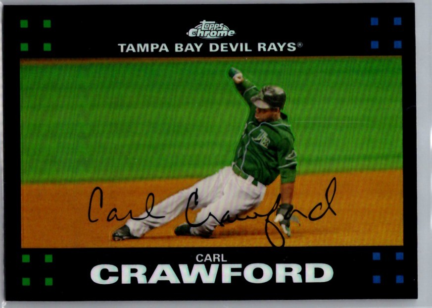 2007 Topps Chrome #85 Carl Crawford Refractor