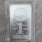1 Troy Ounce Silver Bar .999 Fine Buffalo Design Made in USA