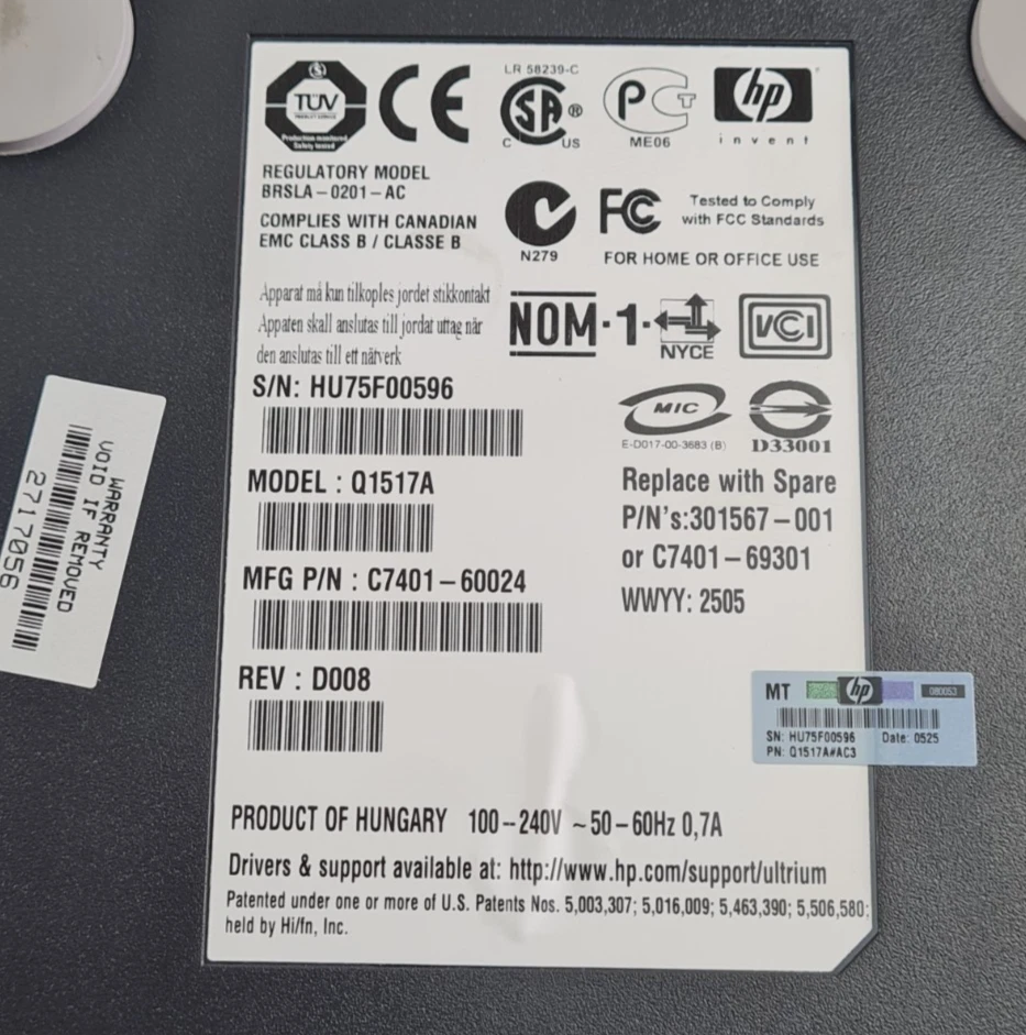 HP StorageWorks Ultrium 230 LTO1 100/200GB SCSI External Tape Drive - 301567-001 - Image 3 of 3