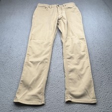 Duer Pants Mens 34x29 Khaki Tan Stretch Chino Jeans No Sweat N2X Relaxed Taper