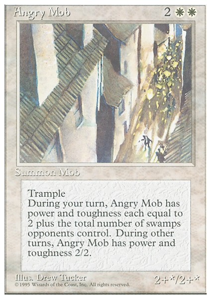 ANGRY MOB x4 mtg VLP-NM 4th Edition 4 Unc