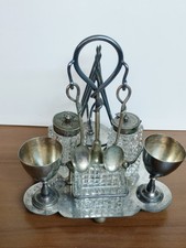 ANTICO SET DA TAVOLA  VINTAGE CRISTALLO E ARGENTO SILVER