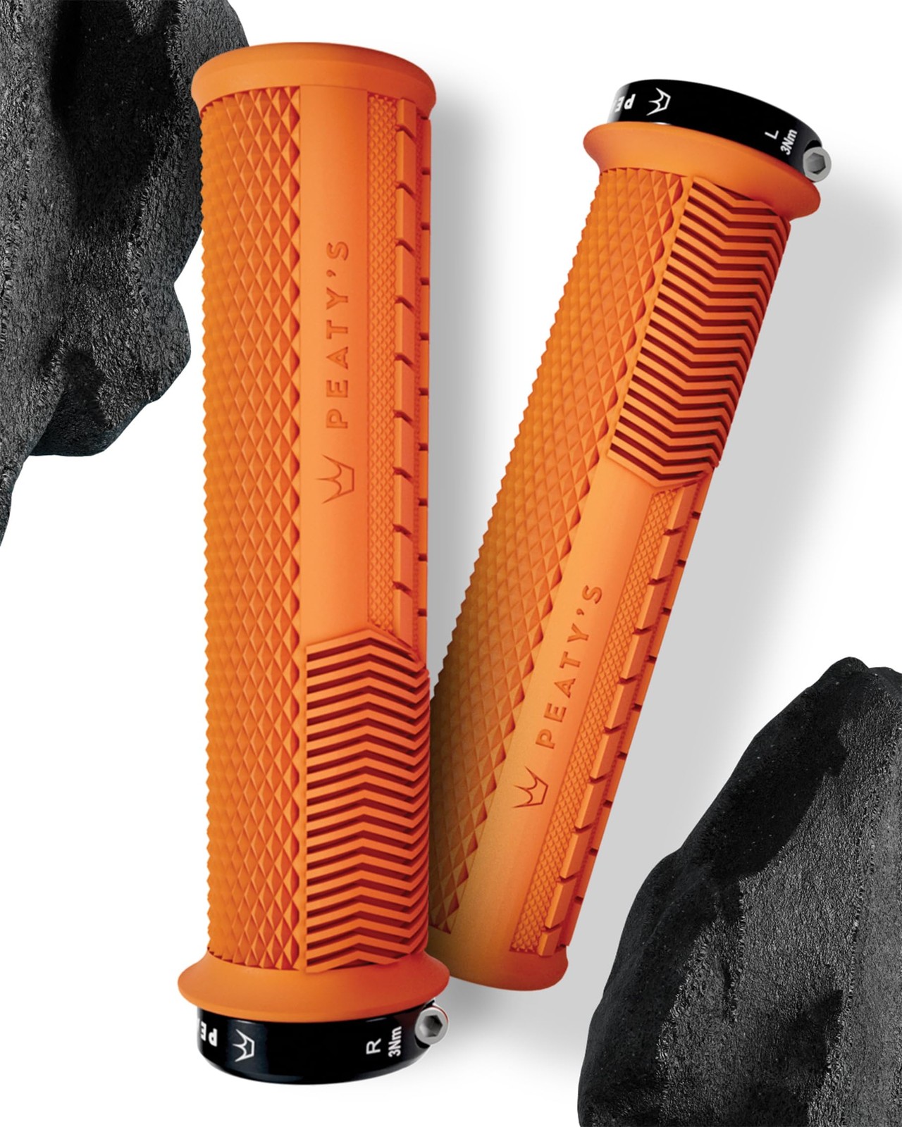 Peatys Monarch Grips - OrangeKnurlThick - Race Control Durable Ergonomic Fi 7290₽