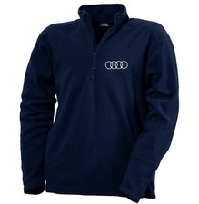 MICROPILE AUDI  RICAMATO, COLLETTO MEZZA ZIP