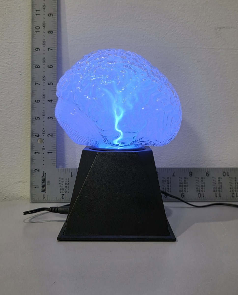 Human Brain Plasma Lamp LumiSource Electra Tesla Blue Glass Oddity