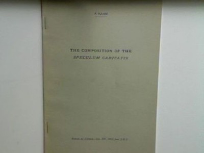 The composition of the Speculum caritatis - Extrait de tom. XIV. Cîteaux., 1963,