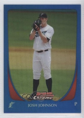 2011 Bowman Chrome Blue Refractor 129/150 Josh Johnson #103 1i0