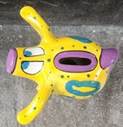 GANZ Ceramic Yellow Pig with Purple And Blue Circles Coin Money Bank — photo 10