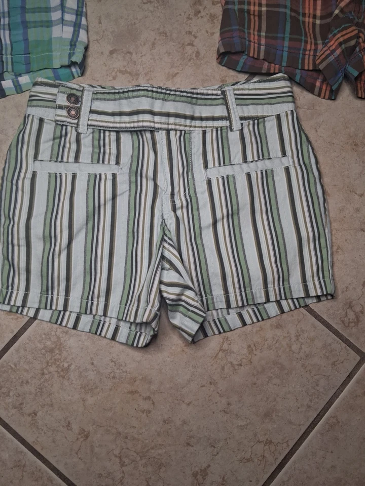 Lote De 3 Pantalones Cortos Cherokee/Route 66 Niñas A Cuadros Varios Colores Talla 10-12 De Colección Foto 4 de 4