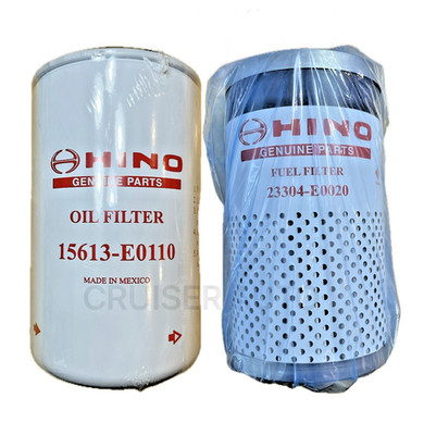 NEW Genuine OEM Hino Oil & Fuel Filter PAIR 258 268 338    2011-2019