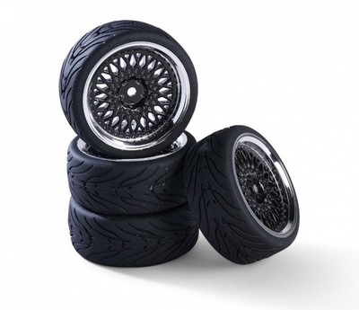 CARSON PROFIL RADSATZ 1:10 ''CLASSIC BBS'' IN CHROM / SCHWARZ # 500900188