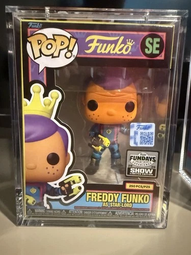 Funko Fundays 2025 Freddy as Star-Lord Blacklight SE BL Marvel MCU 250 PCS LE
