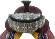 Showman Teal Aztec Print Insulated Nylon 8 1/2" L x 3 W x 4 H,