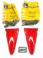 Nos 1958 - 1960 Lincoln Capri Premiere Tail Light Lens Pair Red Few-13450-b C68 Nos 1958 - 1960 Lincoln Capri Premiere Tail Light Lens Pair Red Few-13450-b C68