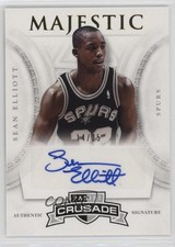 2012-13 Panini Crusade Majestic Signatures Gold 14/25 Sean Elliott #91 Auto 6ed