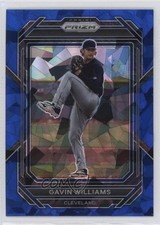 2023 Panini Prizm Blue Ice Prizm Gavin Williams #95 he0