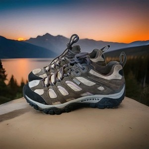 Merrell Select Dry Moab Hiking Trail Shoes Boots Womens 6.5 Leather Vibram Soles