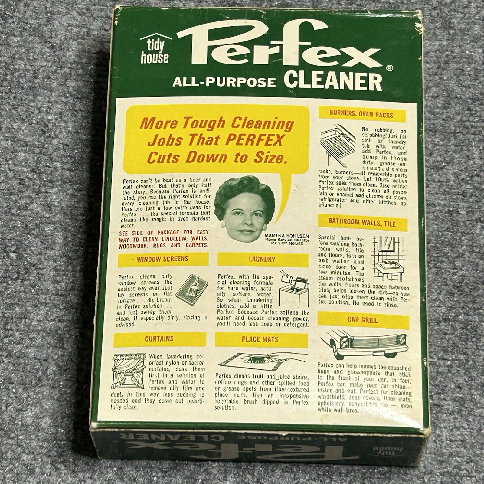 Perfex Cleaner Tidy House Open Box All Purpose Powder  USA Made VTG Hard Water
