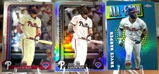 2025 Topps Chrome- Bryce Harper #150 Base & Sepia & ALL-ETCH Refractors Phillies