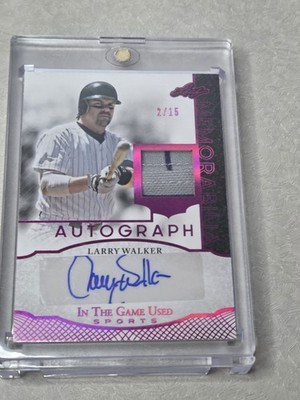 2024 Leaf Memorabilia Larry Walker Auto #IGA-LW1 2/15 Rockies