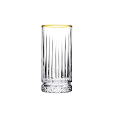 Pasabahce Golden Touch Elysia Longdrinkgläser 365 ml mit Goldrand - 4er Set