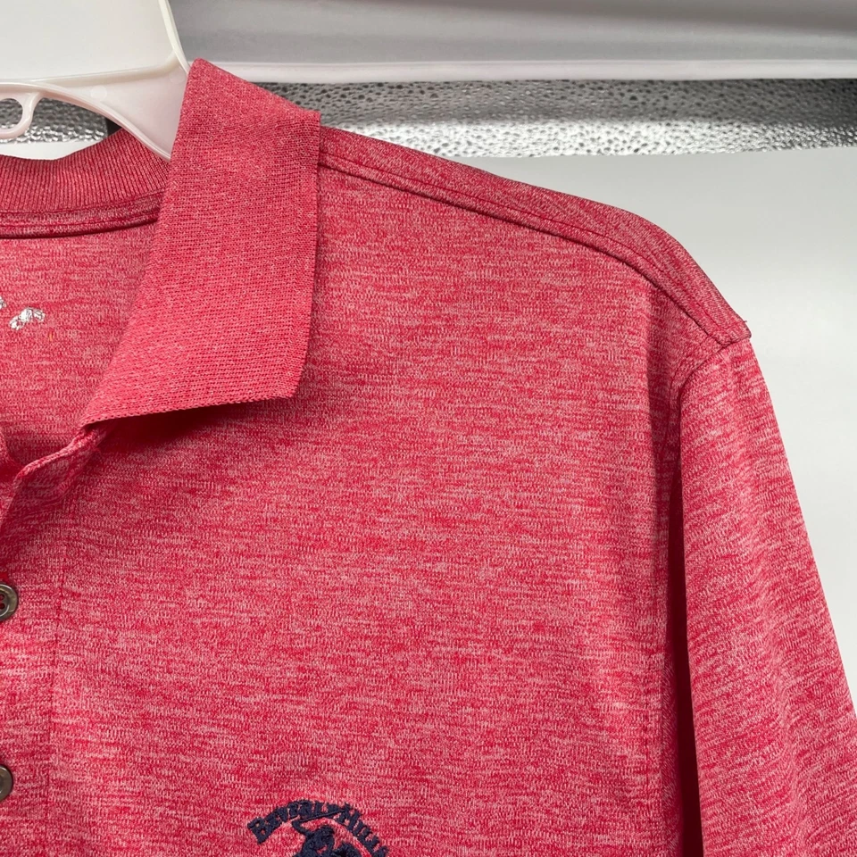 Polo Beverly Hills Polo Club Para Hombre Manga Corta Coral/Multi Talla Grande Foto 4 de 4