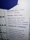 50”x70” DESIGN BY CONRAN Green & taupe On Cream 100% Cotton Quilt With Fringe — photo 2