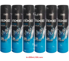 6 x 250ml XXL AXE / LYNX ICE CHILL 48H Deodorant ICE MINT & LEMON Body Spray