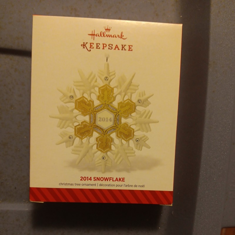 Hallmark Keepsake Ornament 2014 Snowflake Bisque Porcelain Ruth Donikowski 