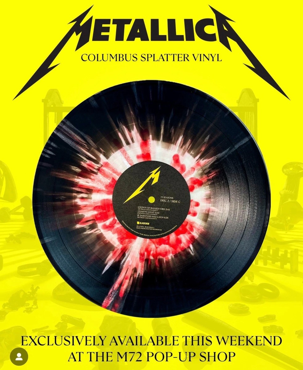 Metallica 72 Seasons Vinyl Columbus Splatter New Sealed M72 tour