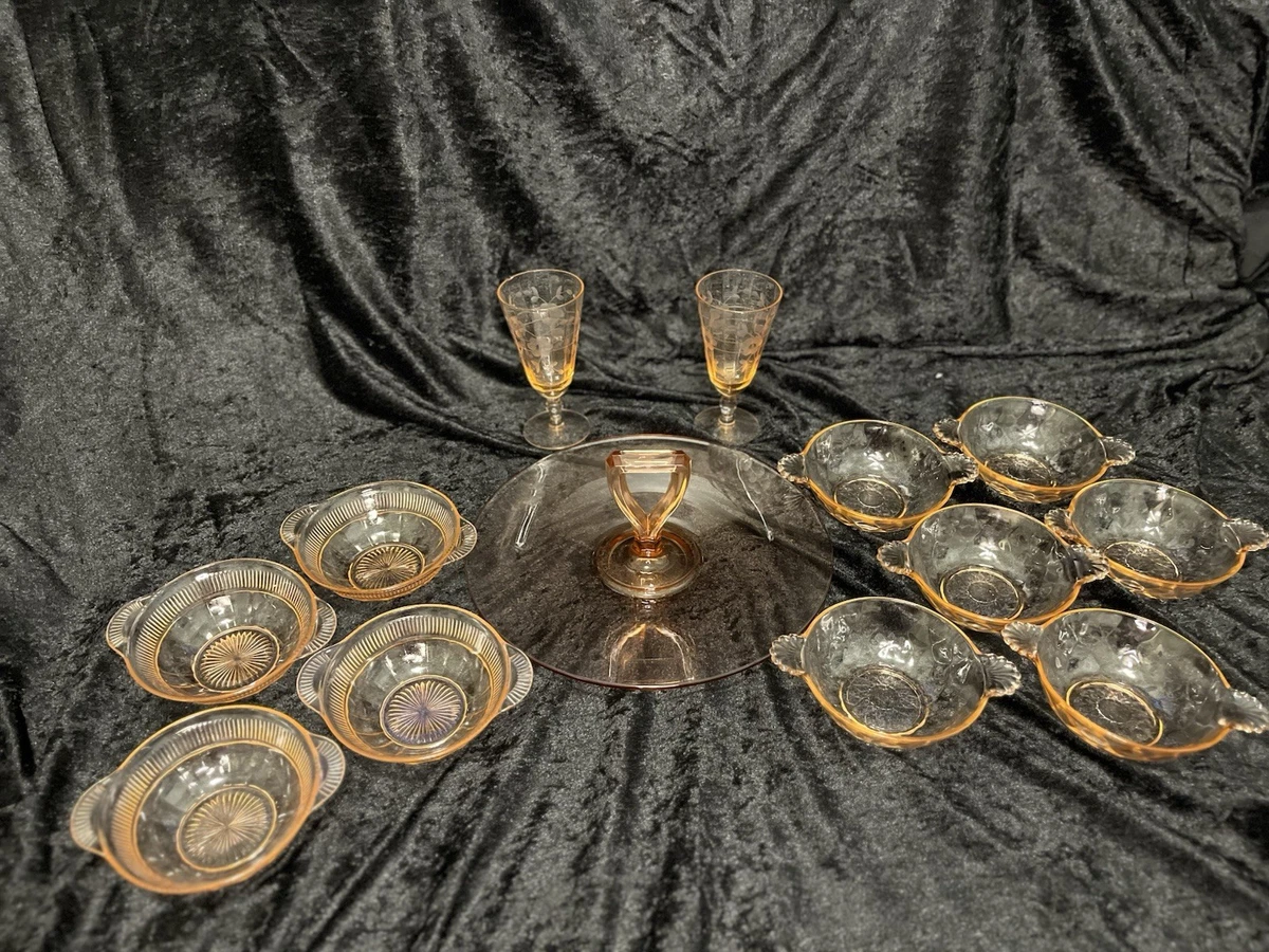 etched depression glass products for sale | eBay