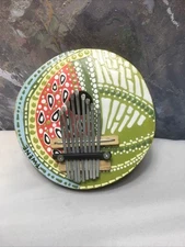 Thumb Piano Portable Harp Coconut Shell Musical Instrument Kalimba 5 1/2"#191