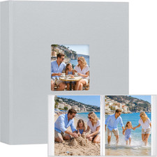 11X14 Photo Album and Art Portfolio, Holds 64 Photos, Linen Cover Picture Album