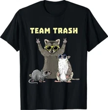 Team Trash Opossum Raccoon Rat, Funny Animals Garbage Gang Short Sleeve T-Shirt