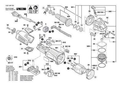 Bosch Replacement Parts for GWS 13-125 CIE Angle Grinder