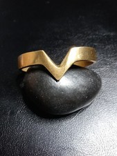 African Solid Brass "Victory" Unisex Cuff Bracelet