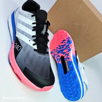 Adidas US 12.5 Men's Black/White/Blue Boost Run Terrex Speed Ultra - GZ8920 NIB