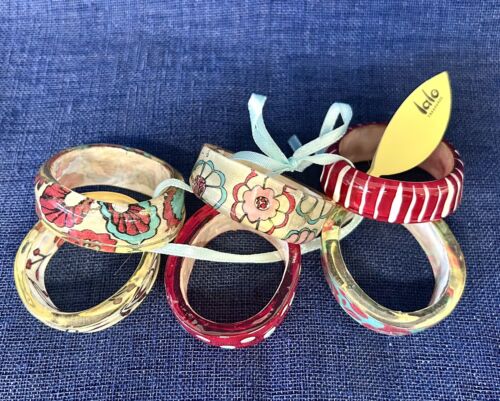 ORNA LALO Lalo Treasures Serviettenringe, 6er Set, Rot Türkis Creme - Bild 4 von 5
