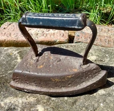 Antique Cast Iron Sad Iron Blacklock Primitive 1860s No. 6
