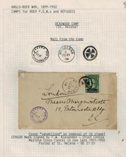 Boer War St. Helena Cover Dec 21, 1901 St. Helena to London w/SG 34 CV L25 x 15