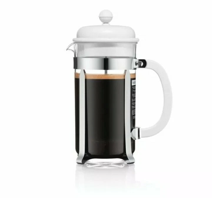 Bodum Caffettiera French Press Durable BPA Free Coffee Maker 34 Ounce White New