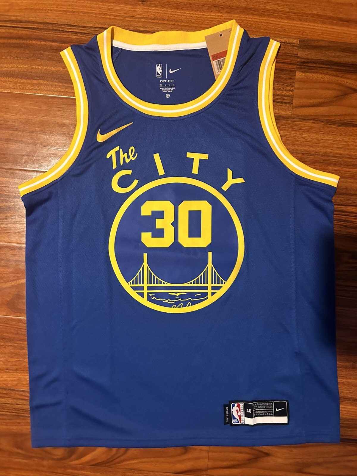 Steph Curry #30 Adult Golden State Warriors Blue Jersey Mens L