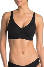 NATORI 7543241 Recharge Racerback Underwire Sports Bra BLACK size 32 DD (E)